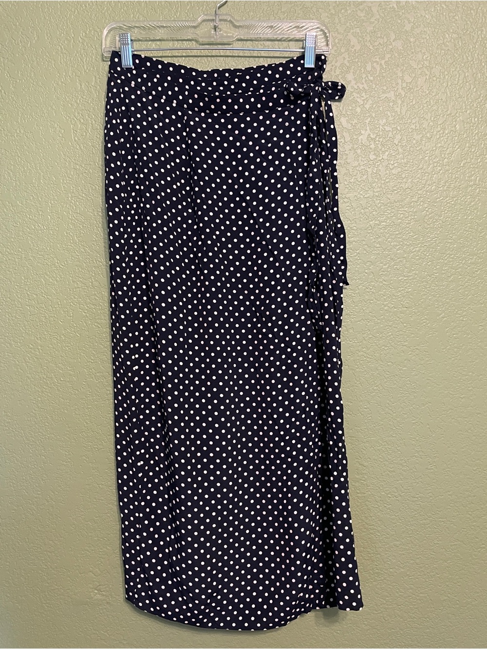 Karen Kane Vintage High Waisted Polka Dot Wrap Midi Skirt Size 10